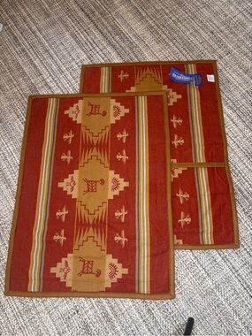 Pendleton Southwestern Rare Discontinued Rockrust Pillow Shams 100% Wool Set(C)